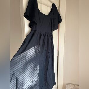 Black summer maxi dress